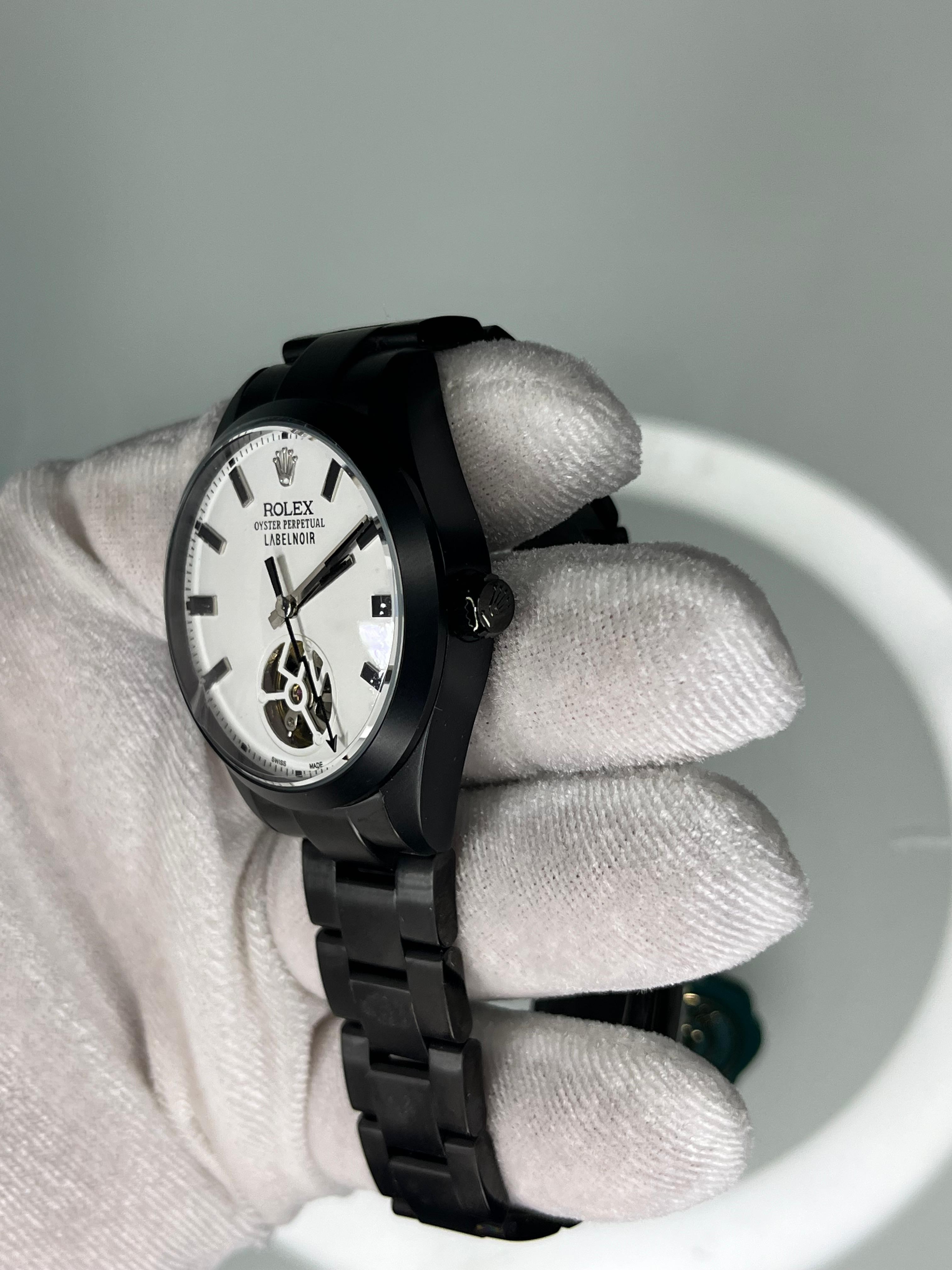 Rolex LABELNOIR Mat Siyah Erkek Kol Saati