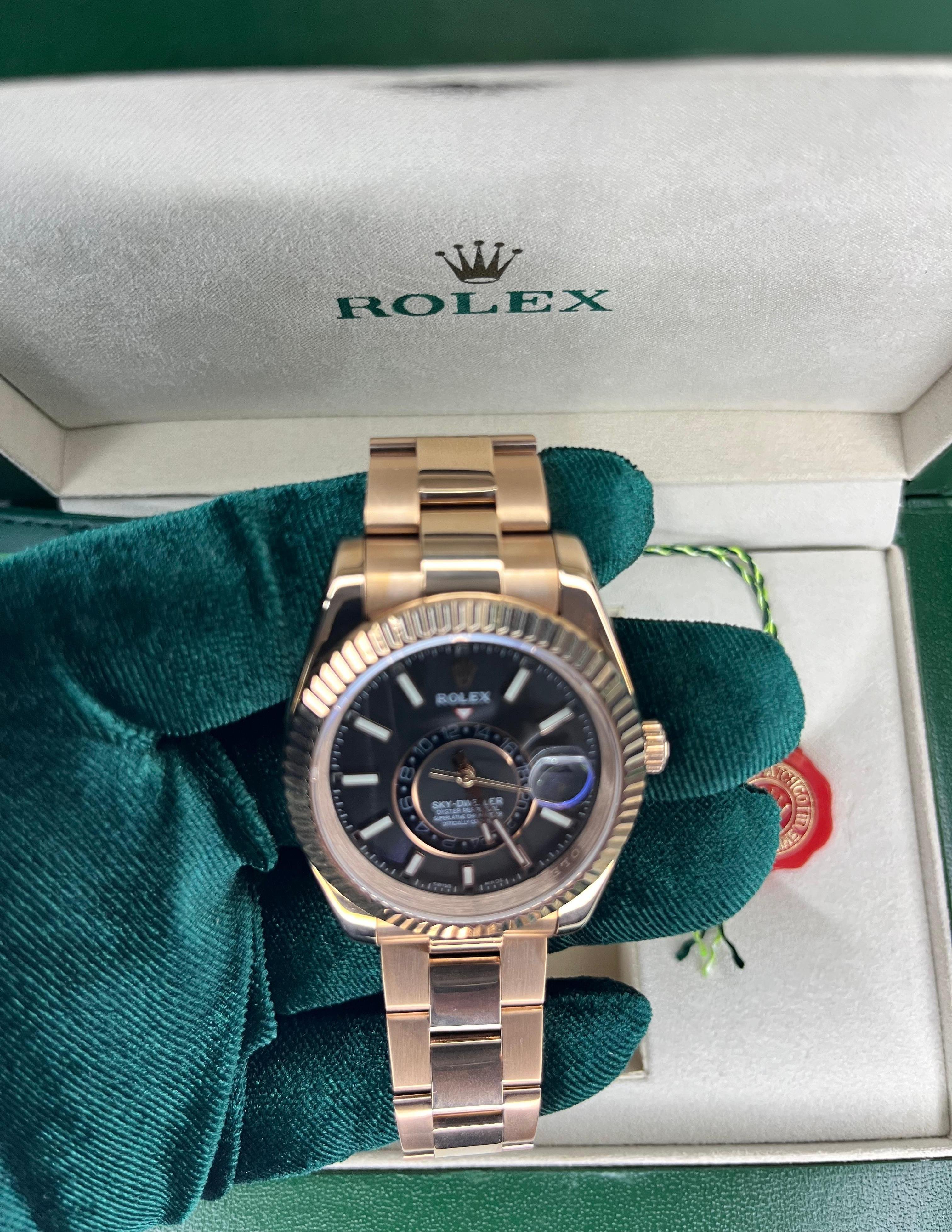 Rolex Sky-Dweller Roze Golde Erkek Kol Saati