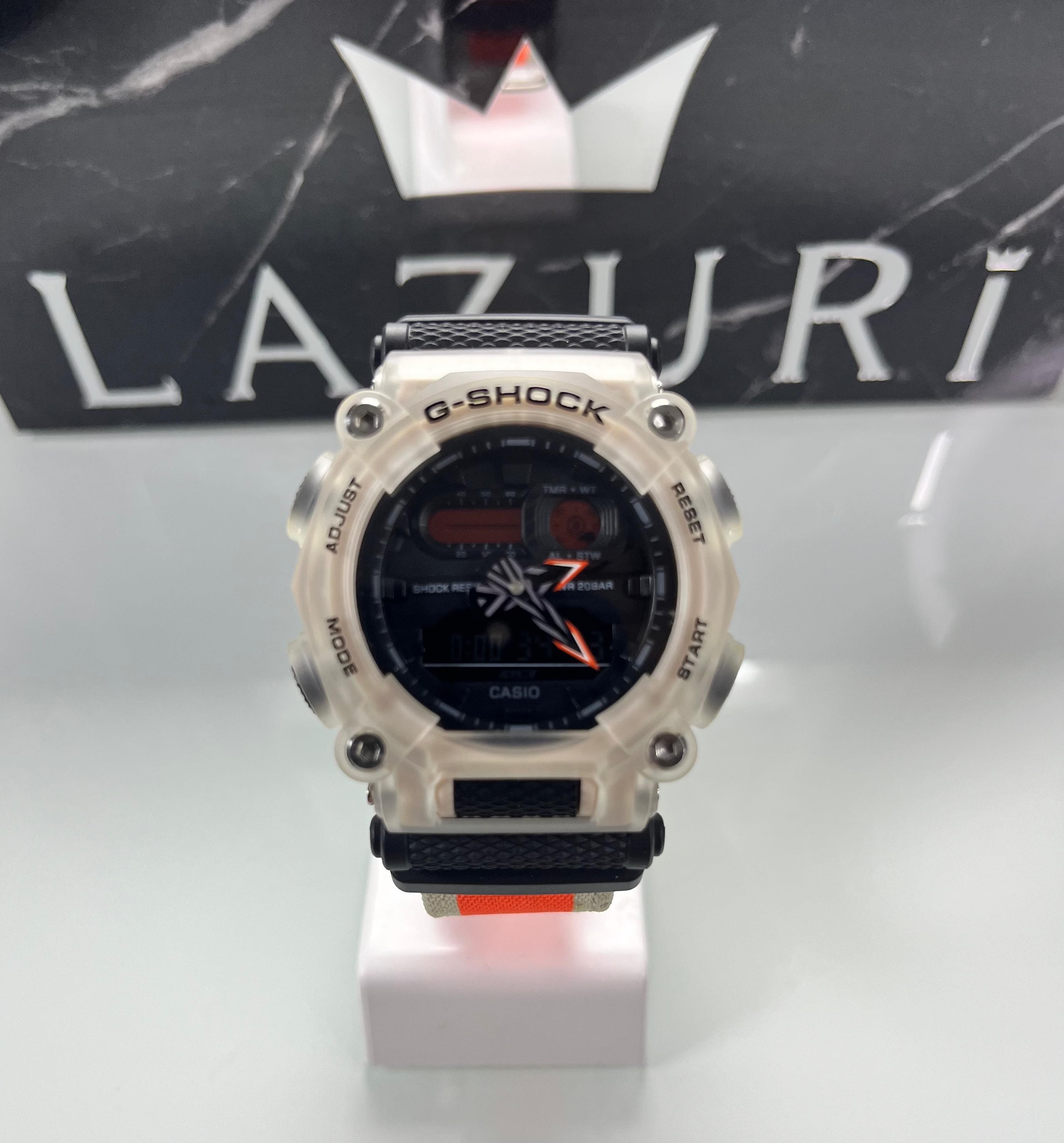 Casio G-SHOCK Turuncu&Beyaz Kumaş Kayış Erkek Kol Saati