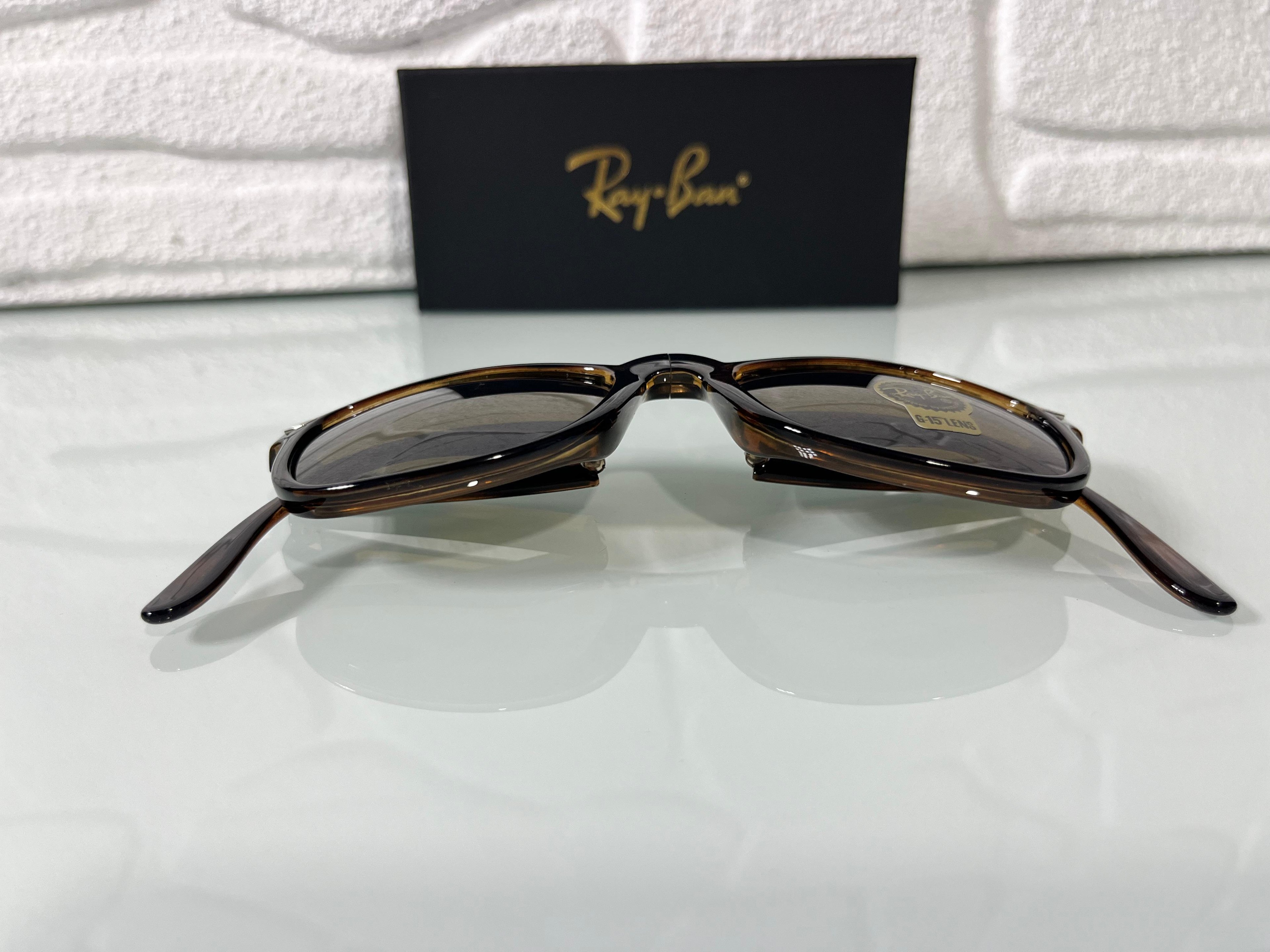 Ray-Ban Leopar Desenli Katlanılabilir Erkek Güneş Gözlüğü