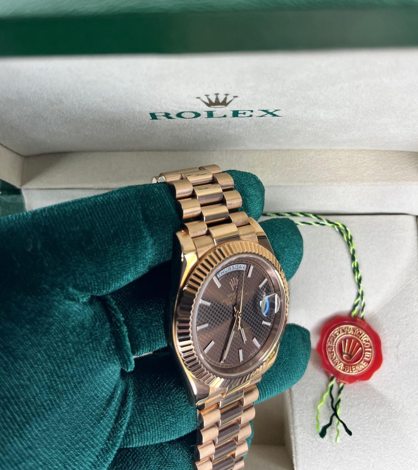 Rolex Day Date Roze Gold Erkek Kol Saati