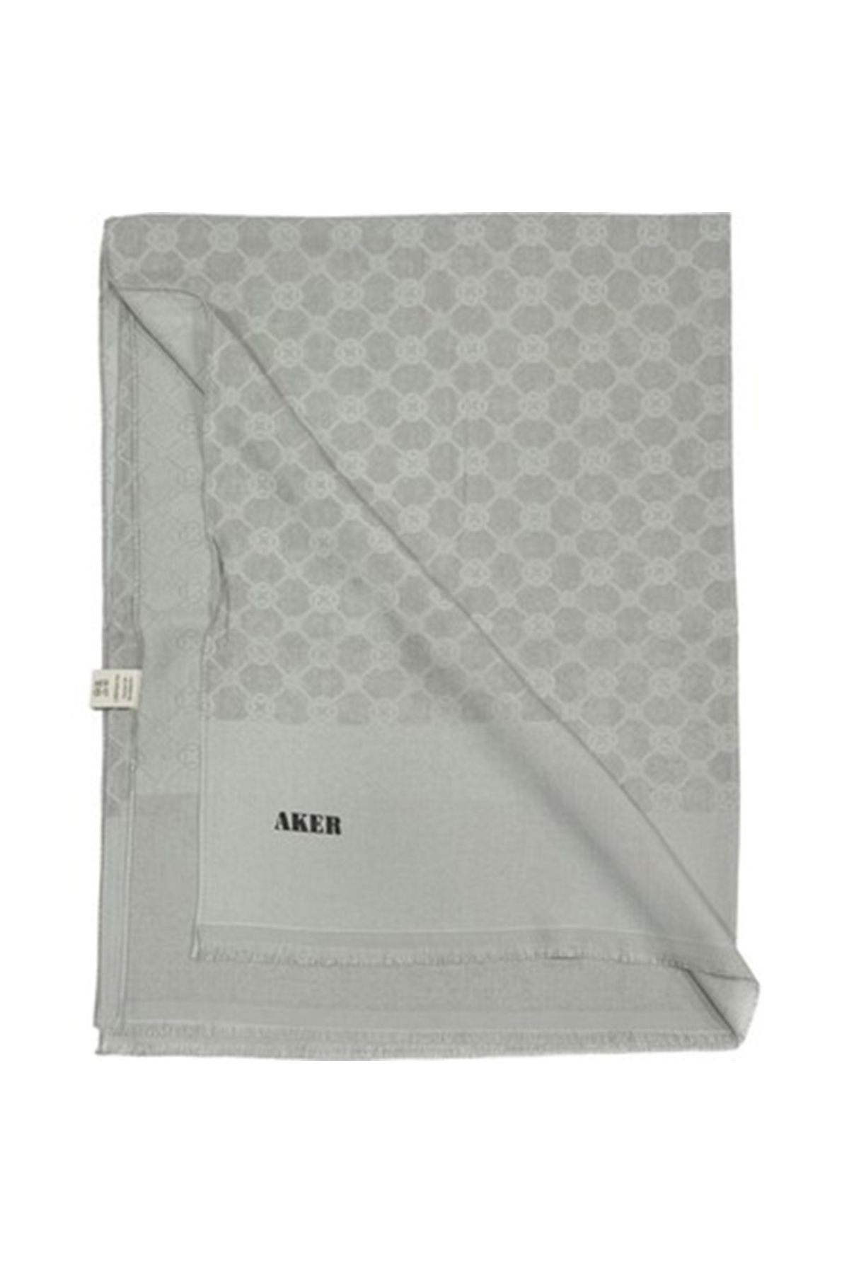 Elegance Monogram Şal 974 Açık Gri