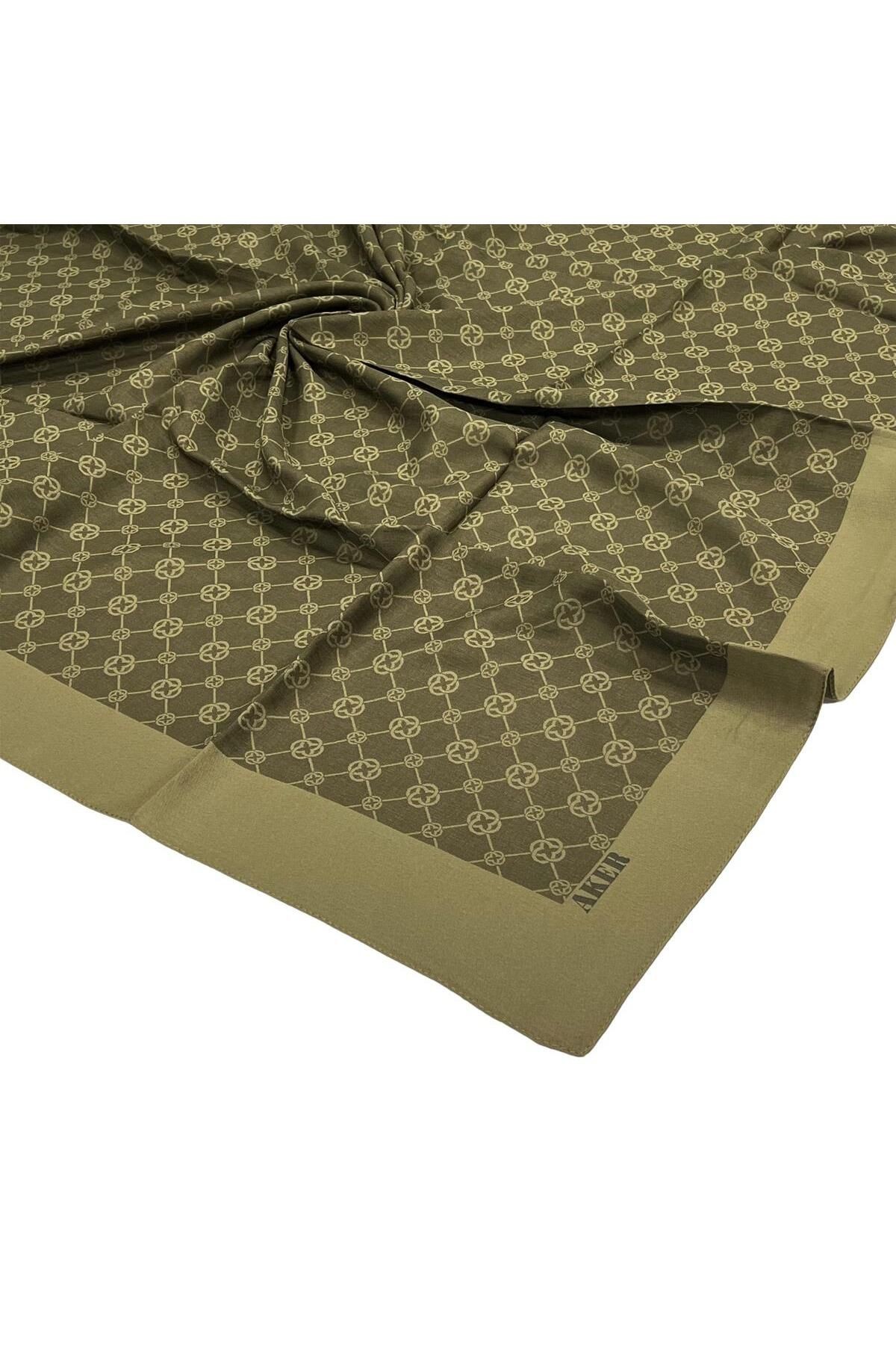 Elegance Monogram Eşarp - Haki 934