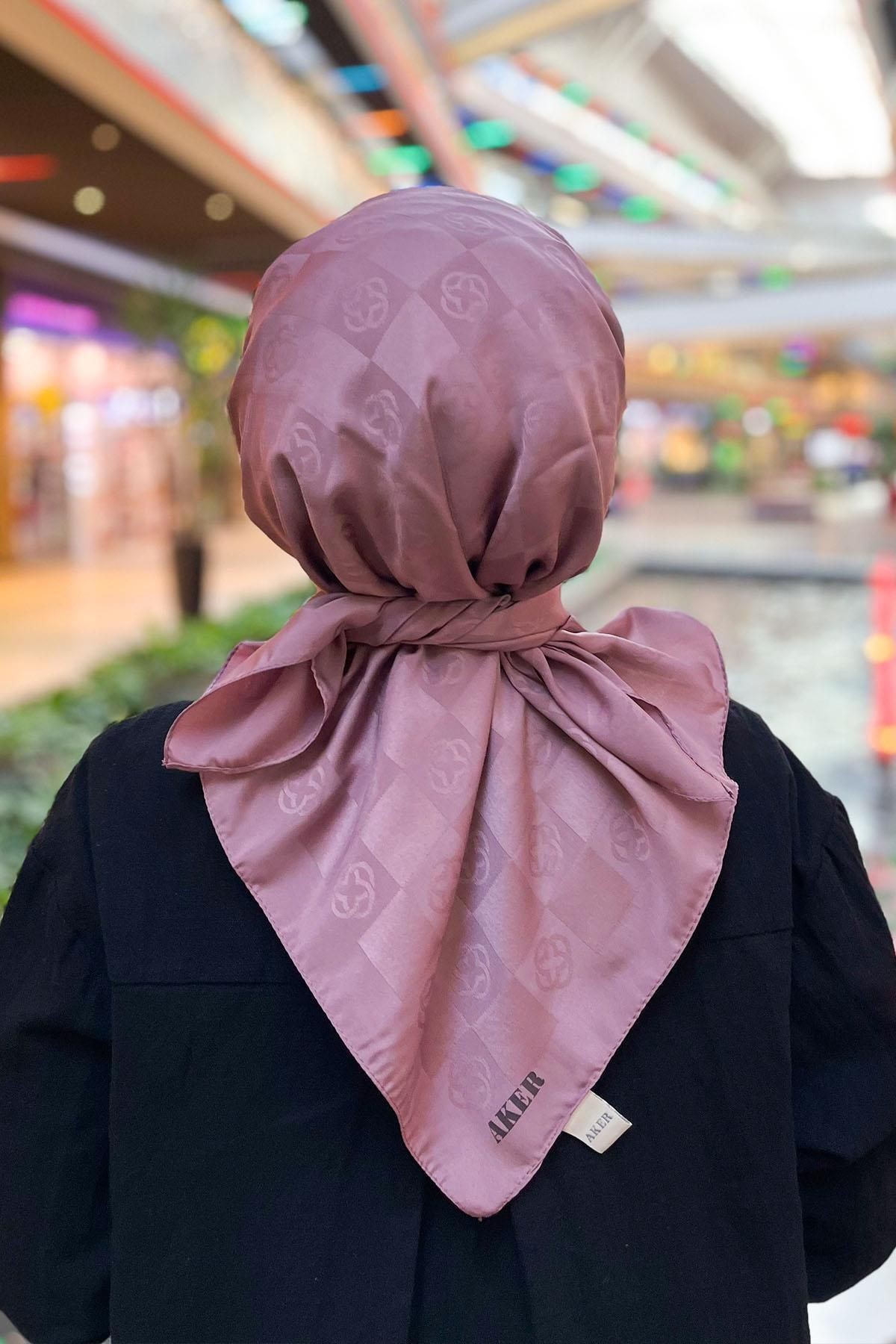 Dama Monogram Jakarlı Eşarp - 1070600-992 - Pembe