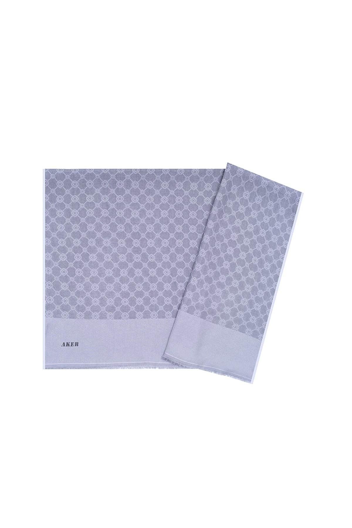 Elegance Şal Lila Monogram Desenli 1090100-992