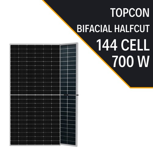 TOPCON BIFACIAL 700W HALF CUT GÜNEŞ PANELİ