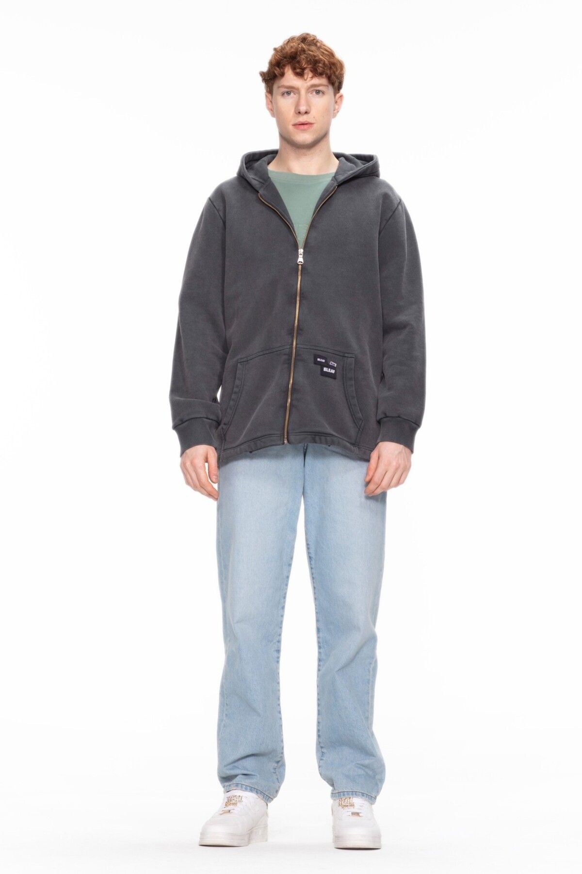 Hooded Zipper Closure Sweatshirt