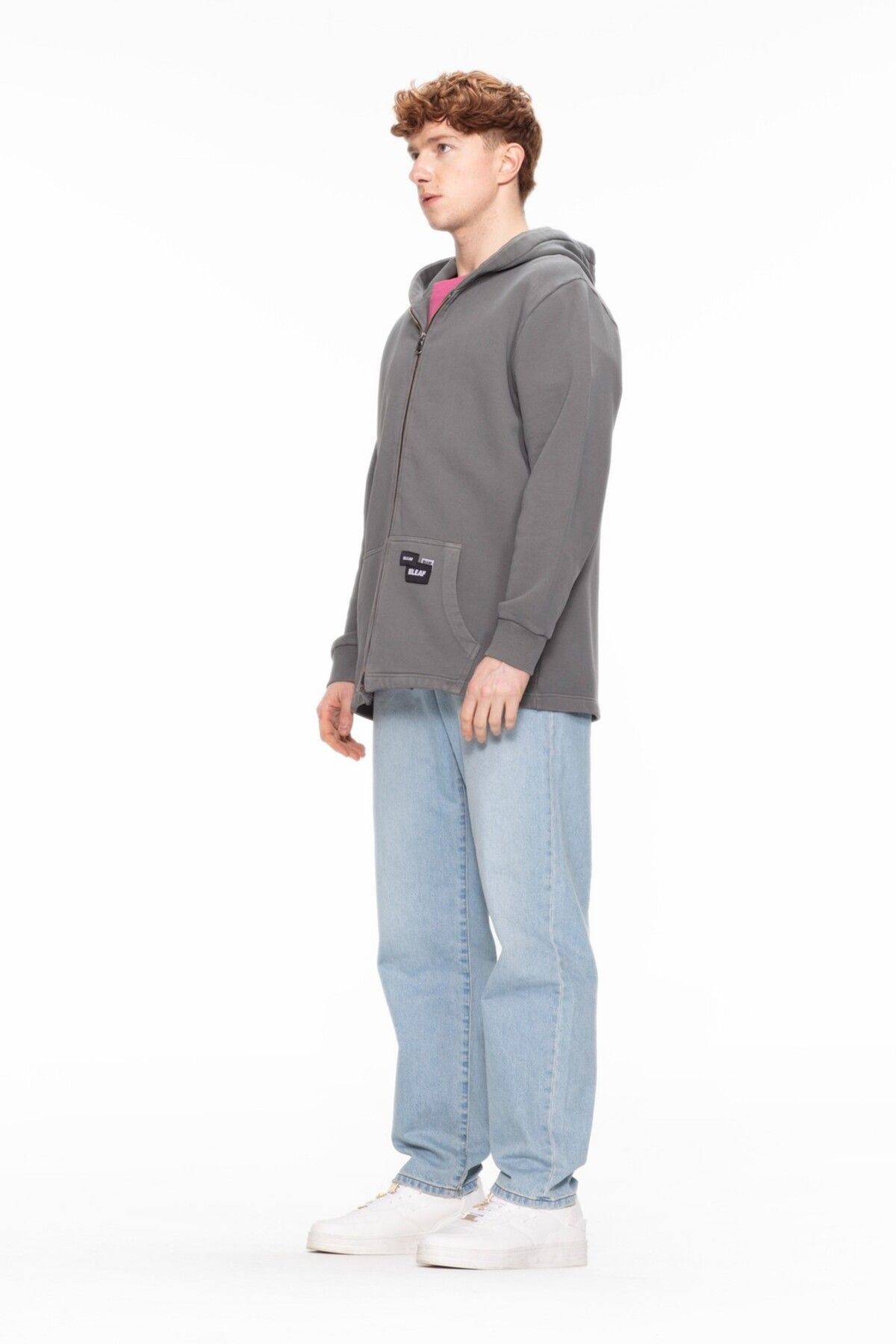 Hooded Zipper Closure Sweatshirt