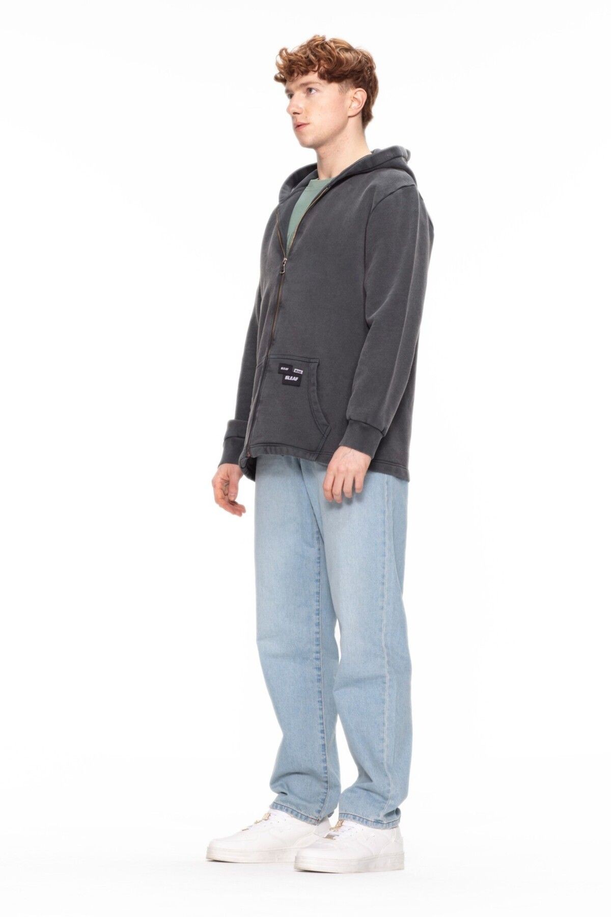Hooded Zipper Closure Sweatshirt