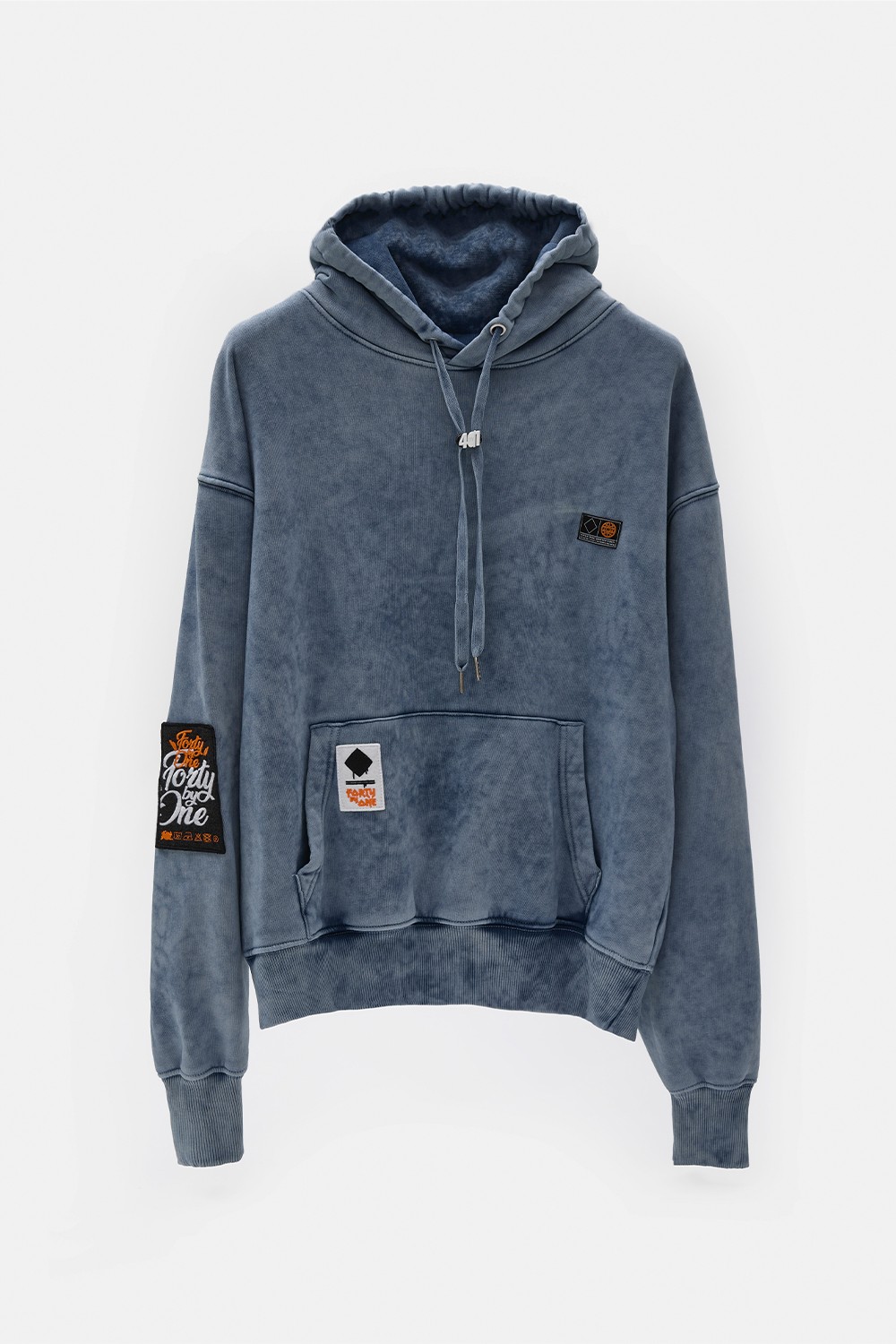 Yıkamalı Hoodie - 40by1 Edition - Denim Blue