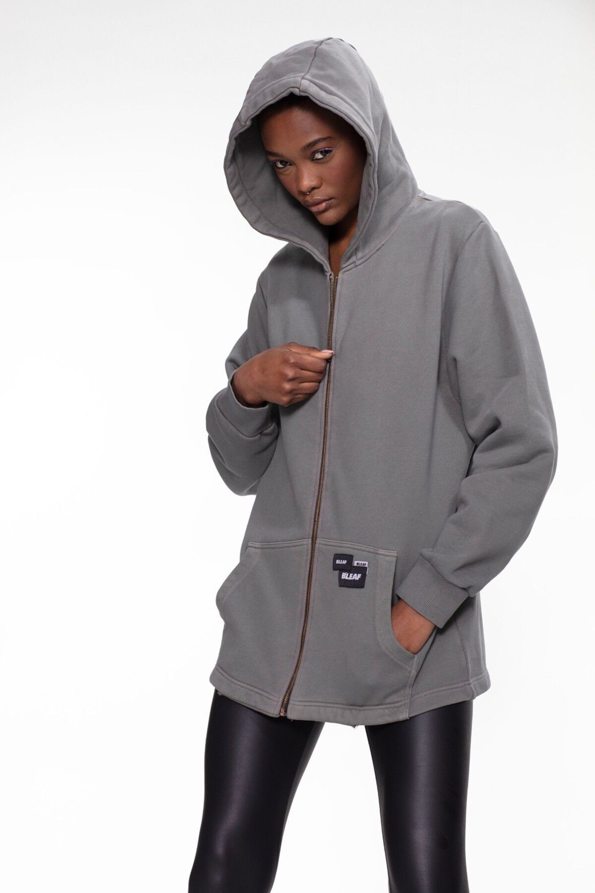 "Hooded Zipper Closure" Sweatshirt