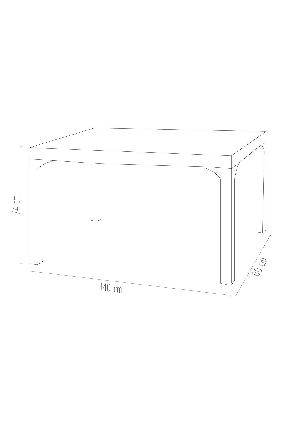 80x140 Balkon & Bahçe Masası