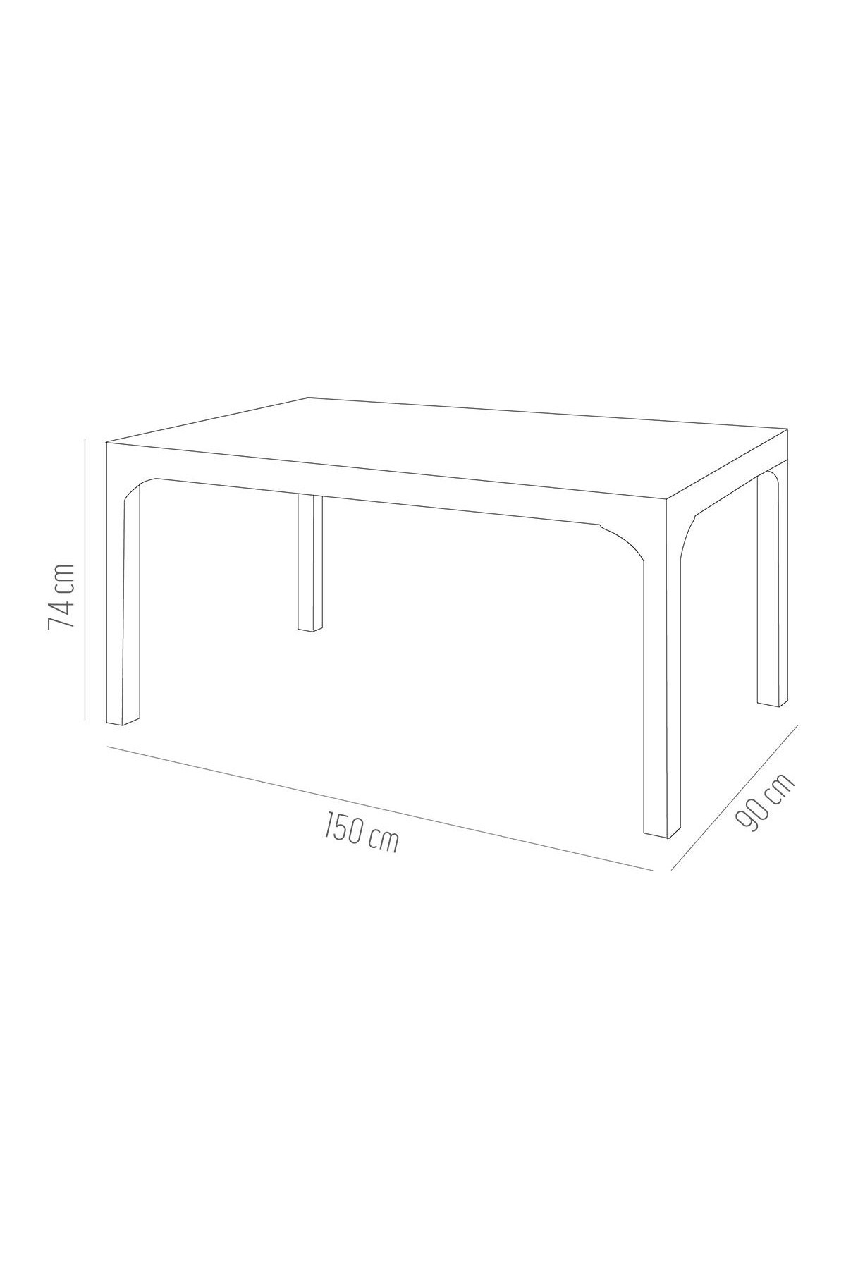 Balkon Masası 90x150 Olympia | HM-730