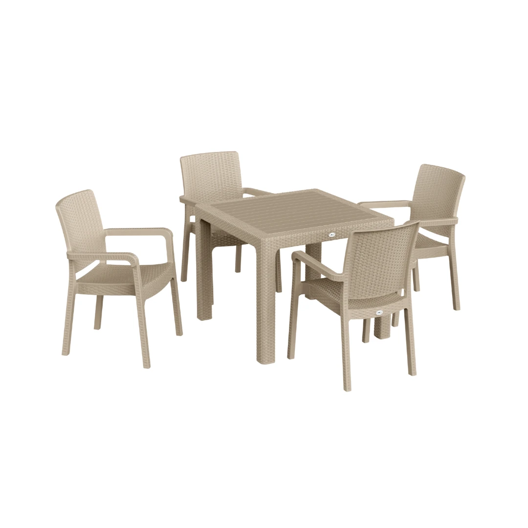 Hilton 90x90 Camsız Masa Takımı