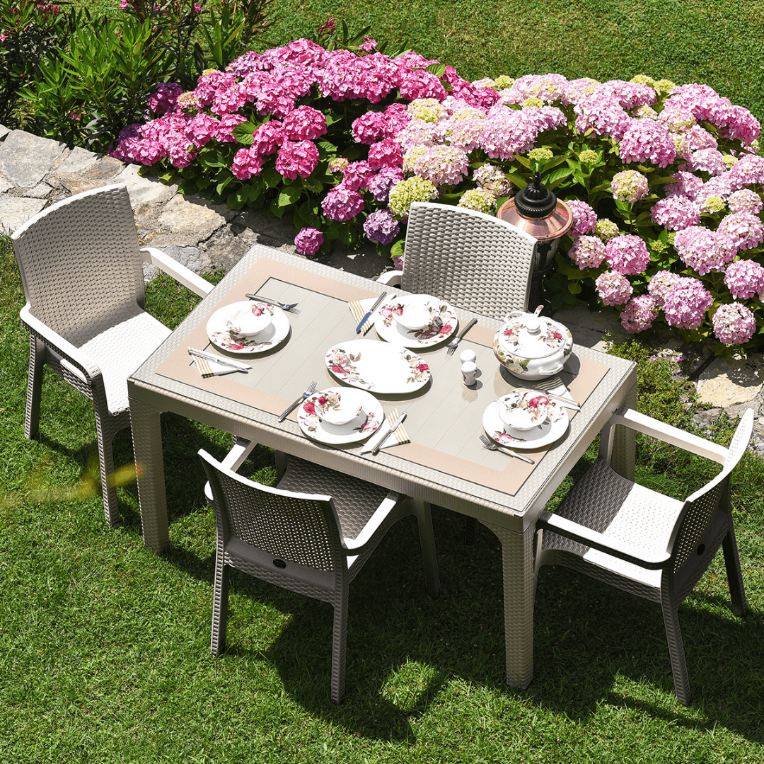 Rattan Görünümlü Balkon Masa Takımı 