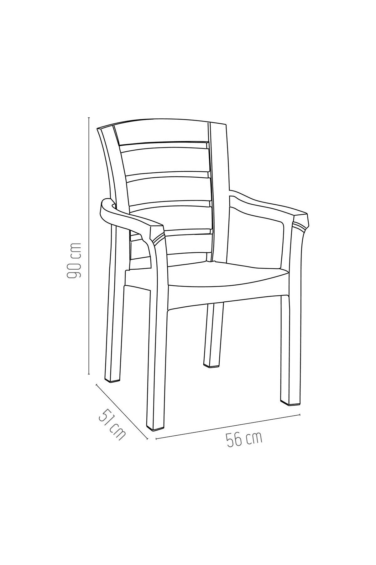 Nova Didim Bahçe & Balkon Sandalyesi | 4’lü Set | HK-510