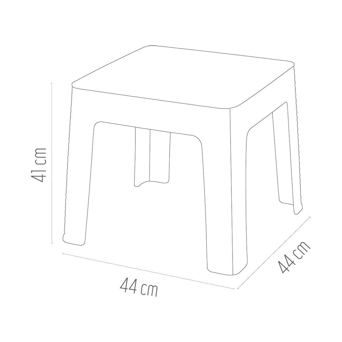 Rattan Görünümlü Şezlong Sehpası