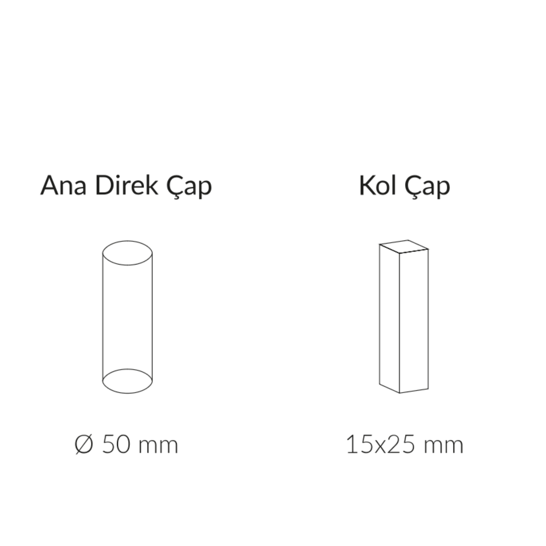 225 cm Balkon ve Plaj Şemsiyesi