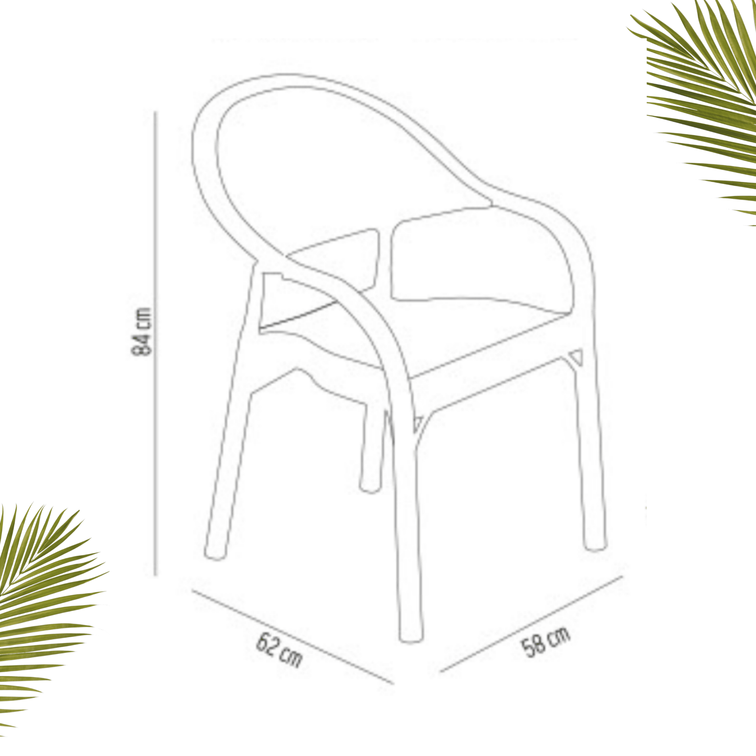 Holiday Bambu Sandalye 6’lı Set