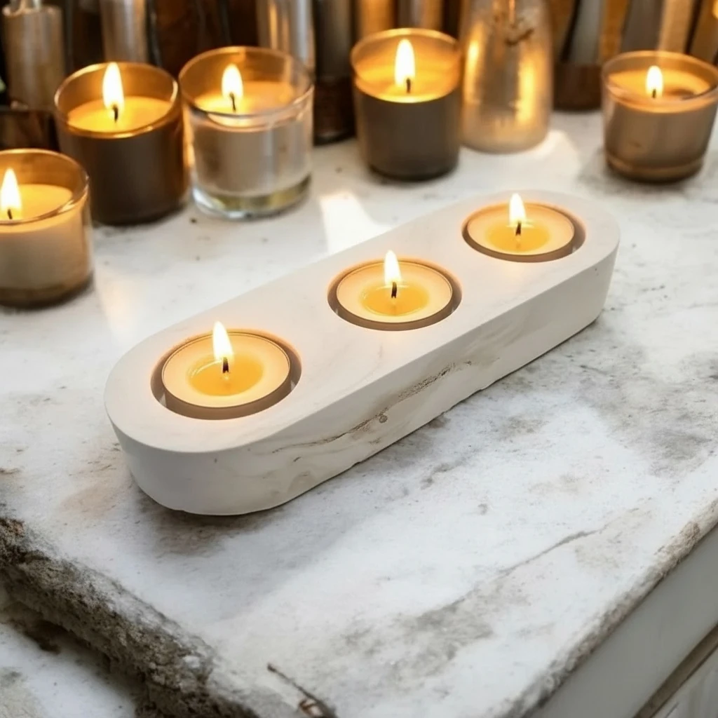 Triple Tealight Candle Holder