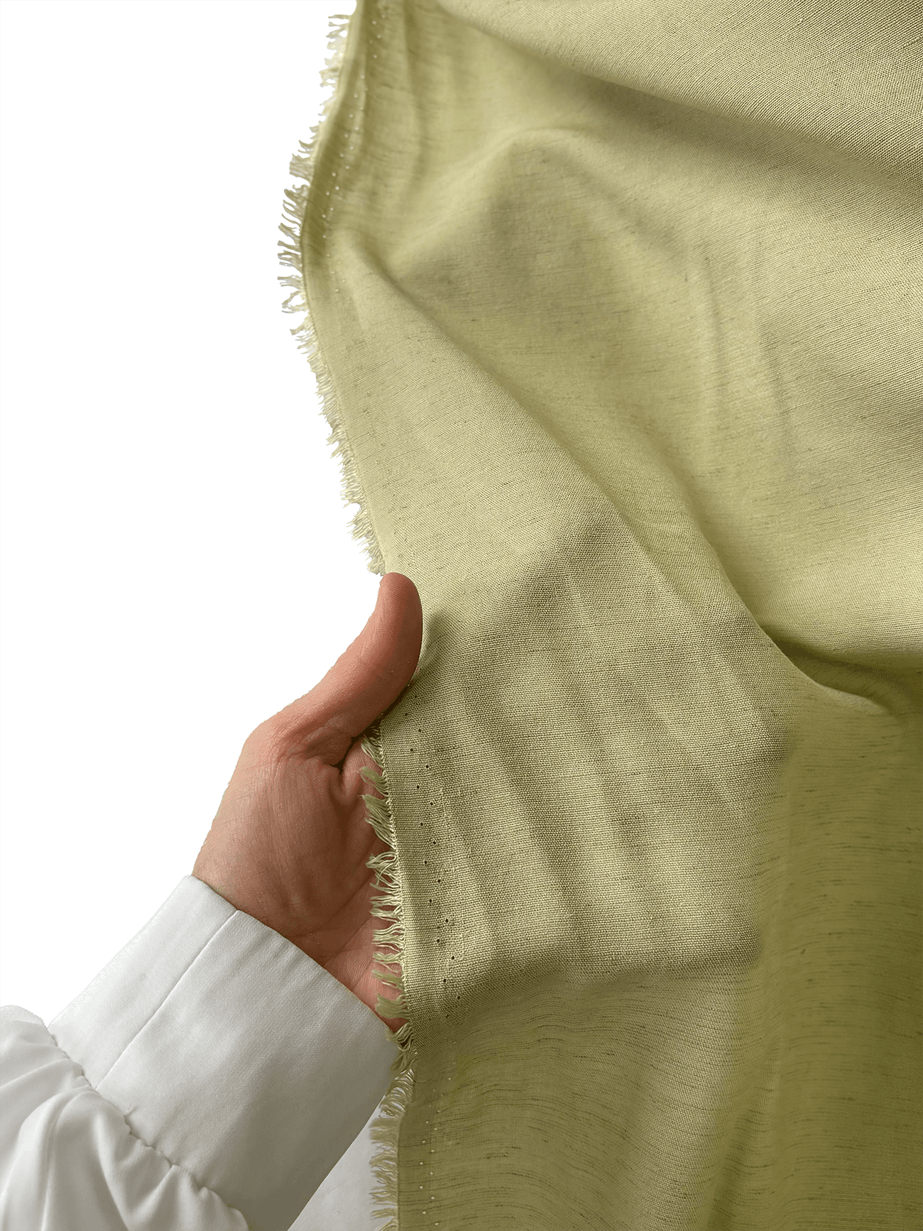 Naturel Viskon Keten Kumlu Kumaş Serisi  - Soft Fıstık Yeşili