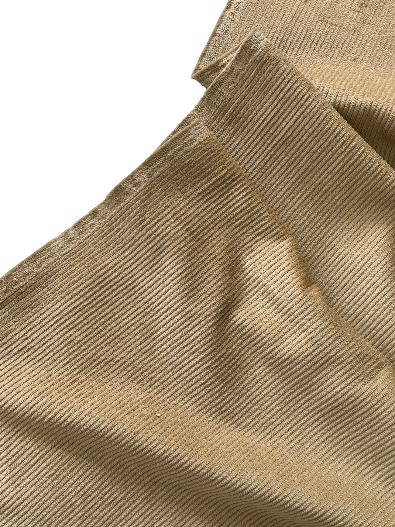 %100 Pamuk Fitilli Kadife Kumaş Bej 