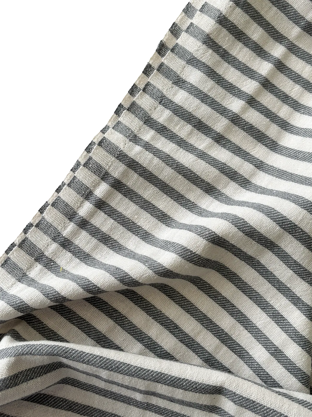 Ham Yıkanmış Keten Kumaş (ENİ 290 CM ) Gri Çizgili 