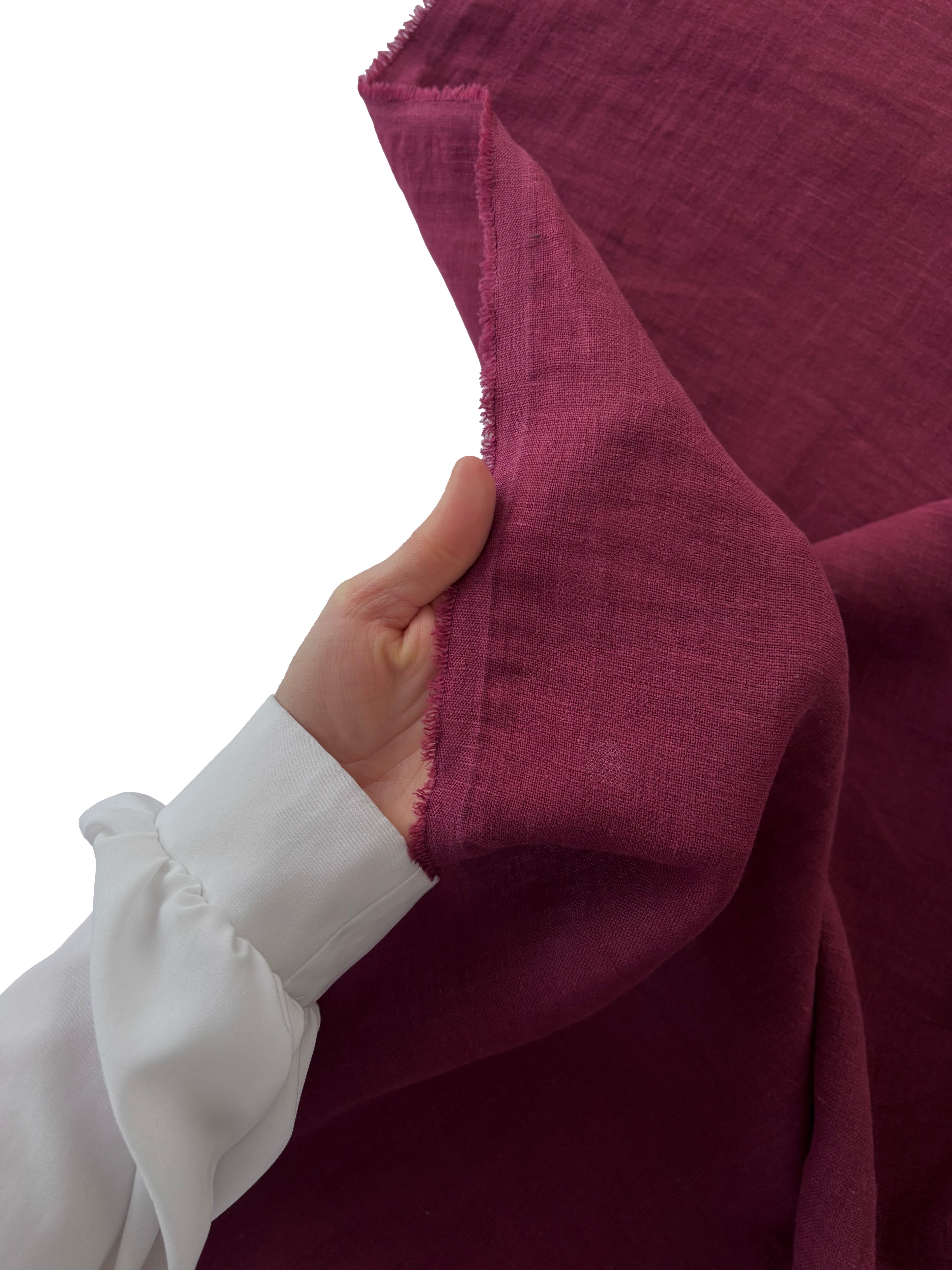 %100 Keten Kumaş Bordo  (175 gram) 