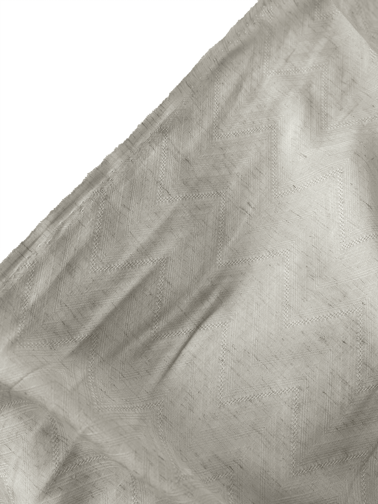 Naturel Viskon Keten Kumaş Zigzag Desen 