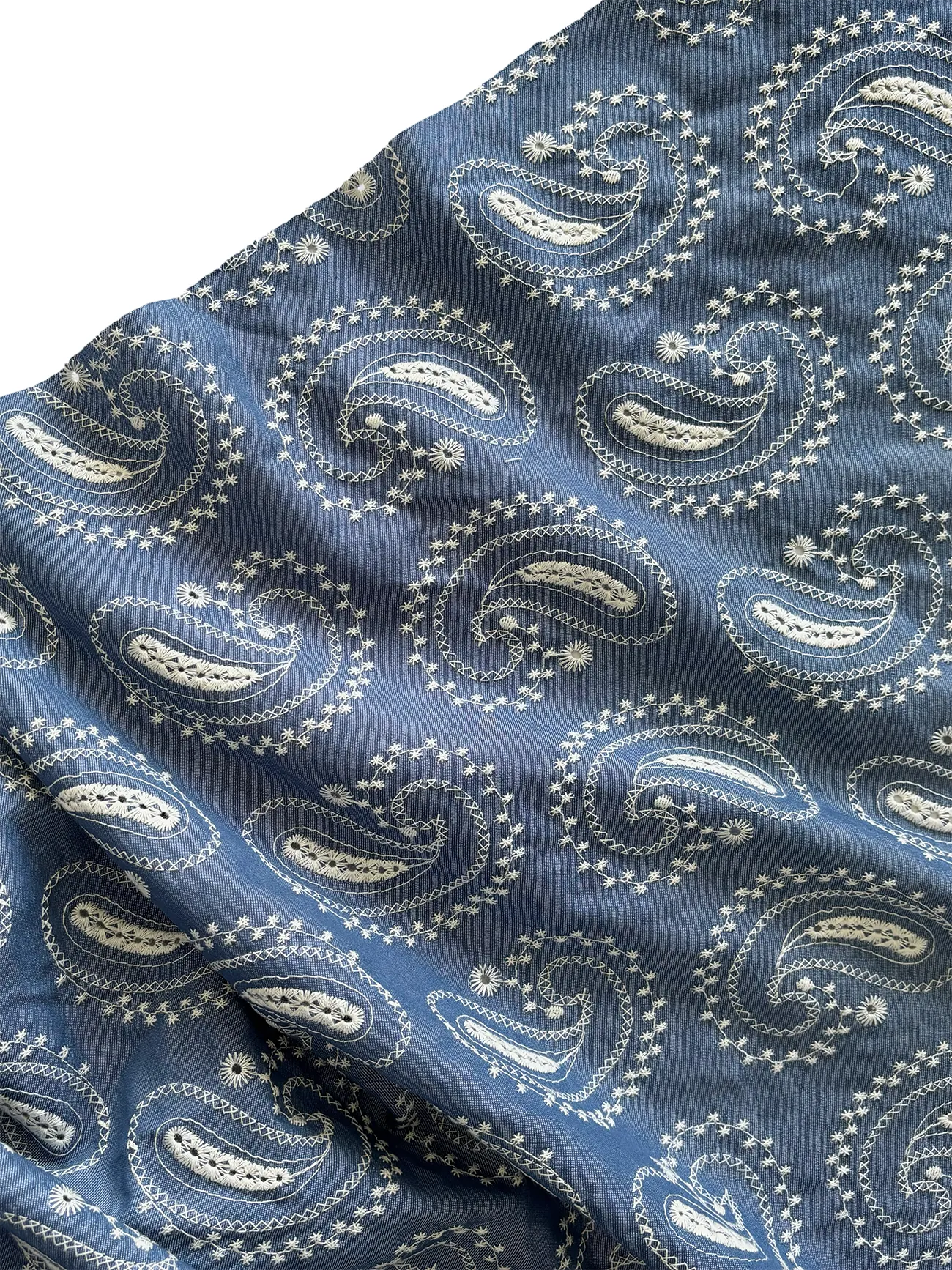 Şal Desen Nakışlı Kot Fisto Kumaş Serisi 