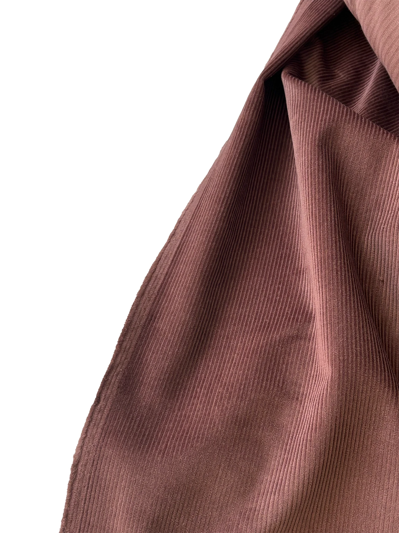 %100 Pamuk Fitilli Kadife Kumaş Koyu Gül Kurusu 