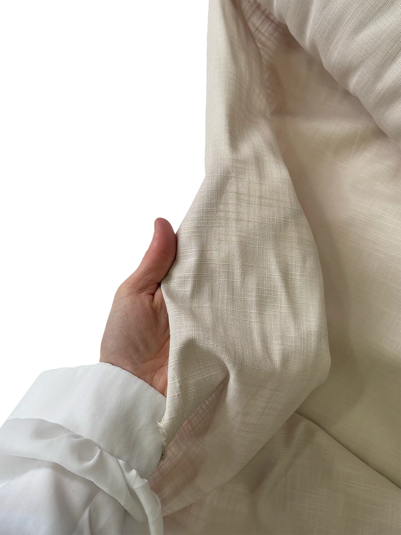 Şantuklu Pamuk Keten Kumaş Taş