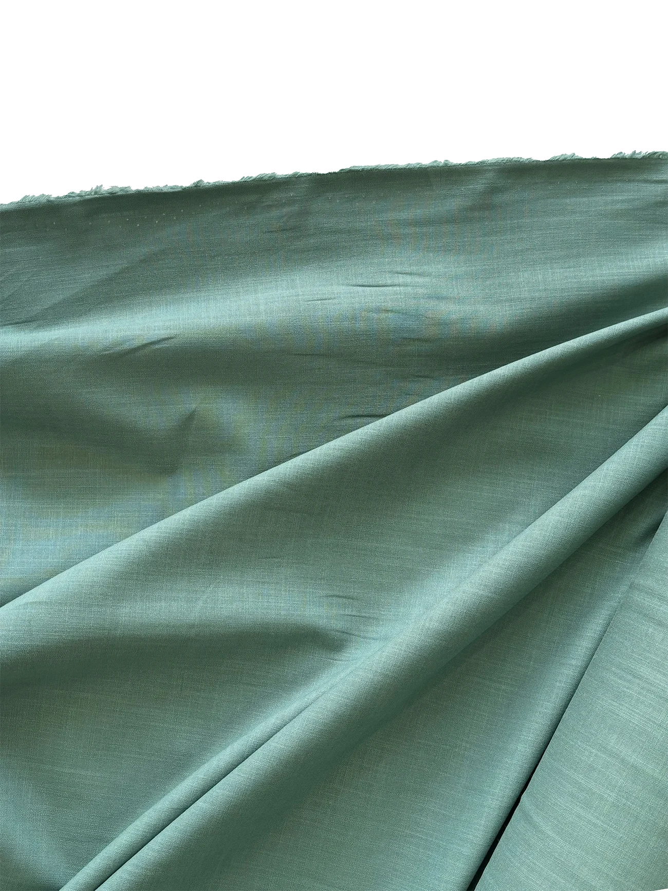 Flamlı Pamuk Keten Kumaş Mint Yeşili