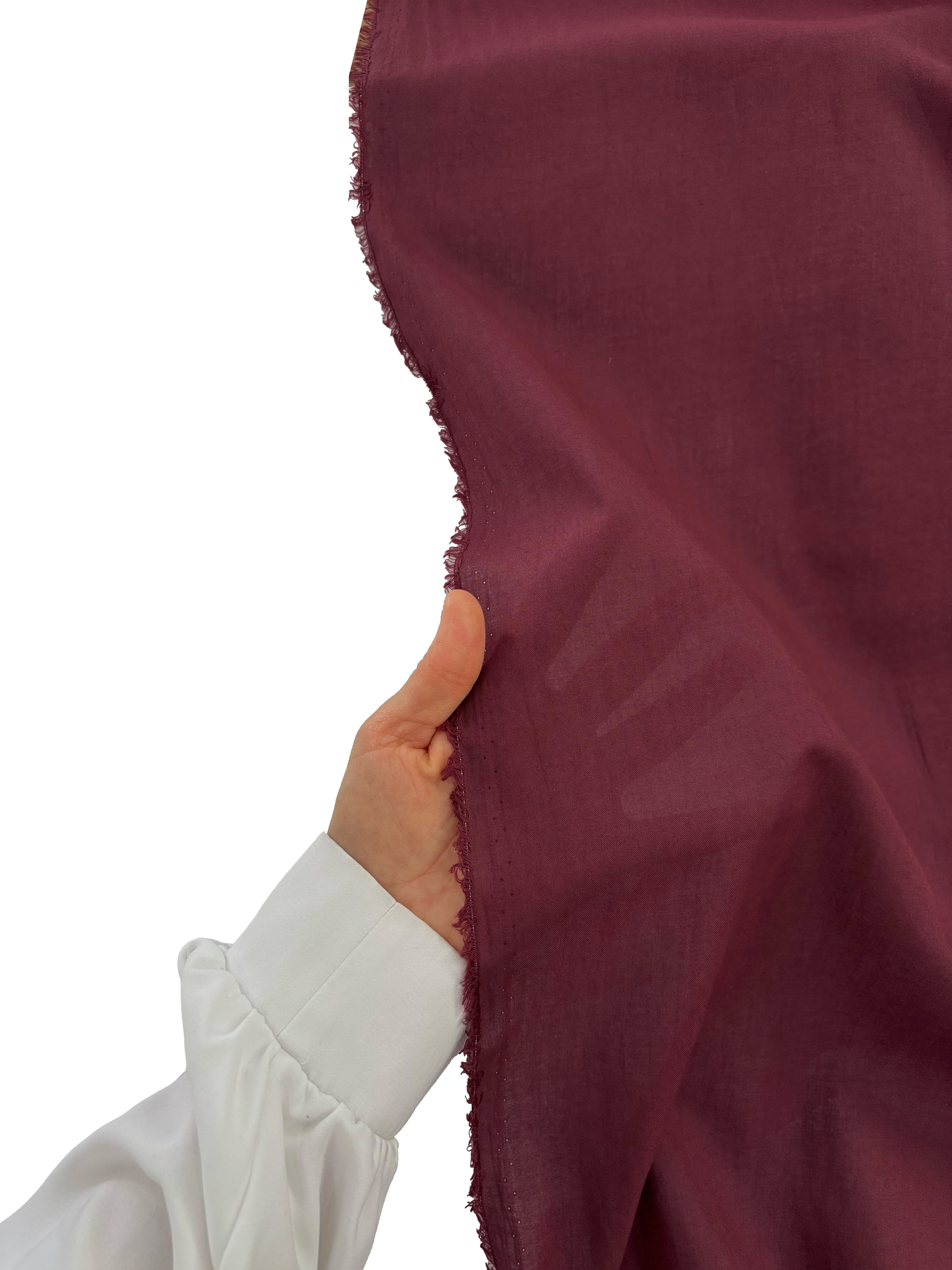 %100 Pamuk Vual Kumaş Soft Bordo 