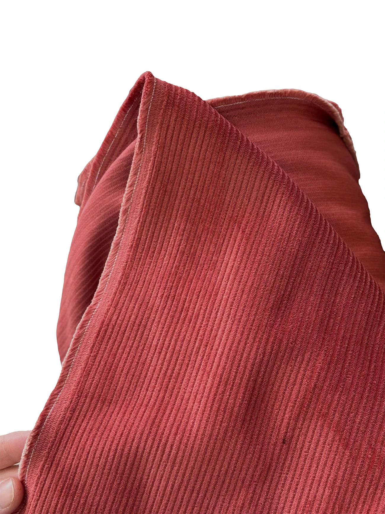 %100 Pamuk Fitilli Kadife Kumaş Kiremit 