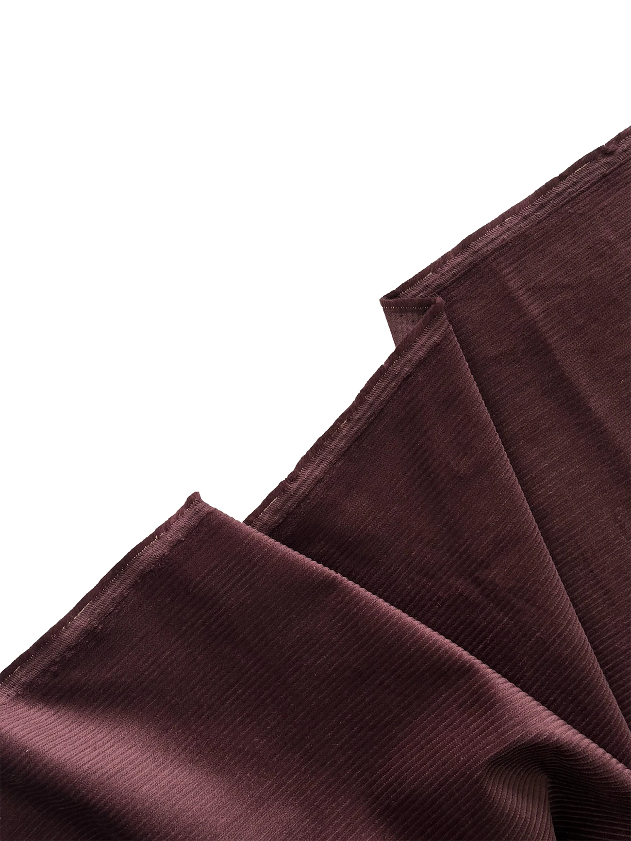  %100 Pamuk Fitilli Kadife Kumaş Mürdüm 