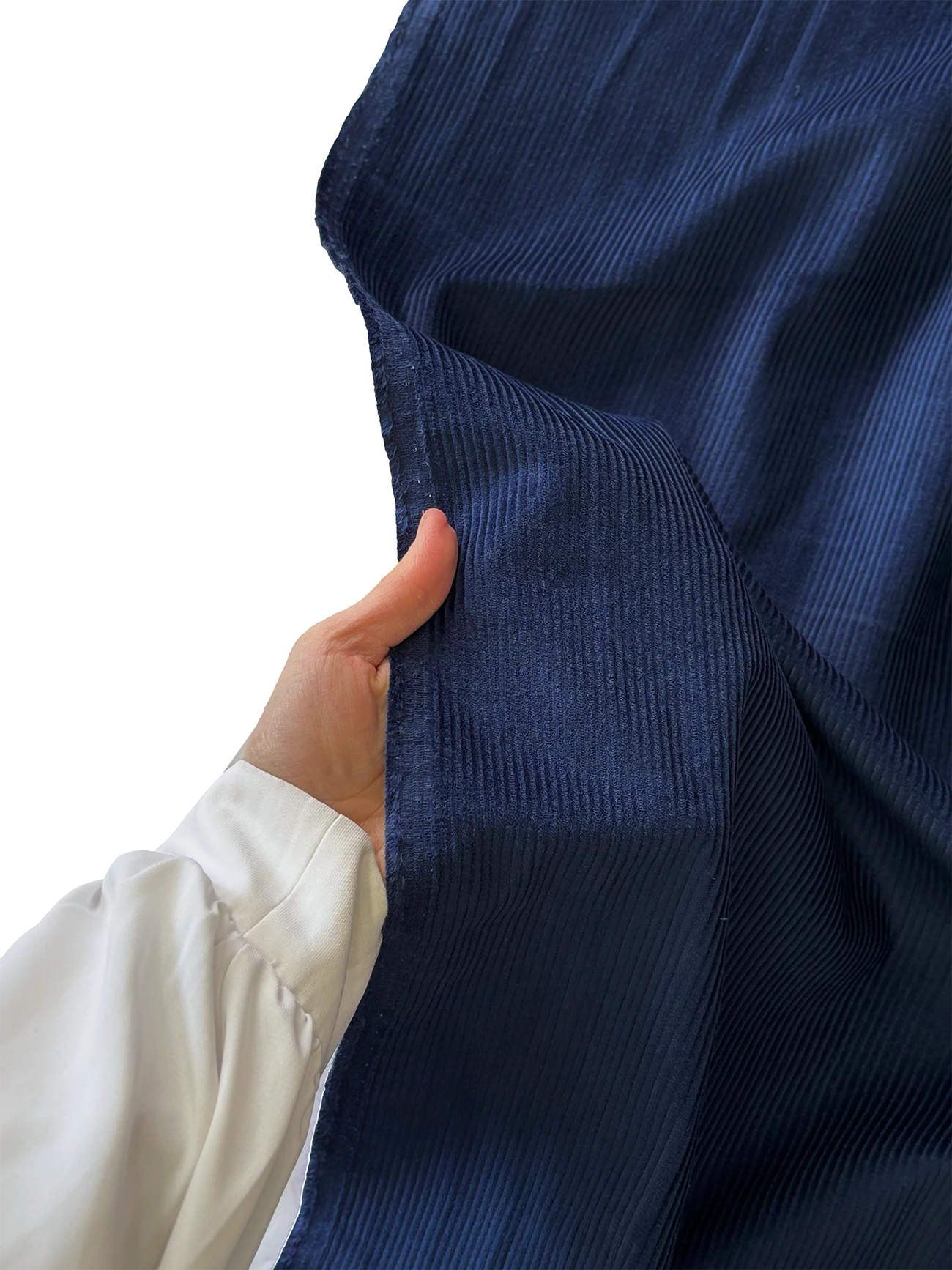  %100 Pamuk Fitilli Kadife Kumaş Lacivert 