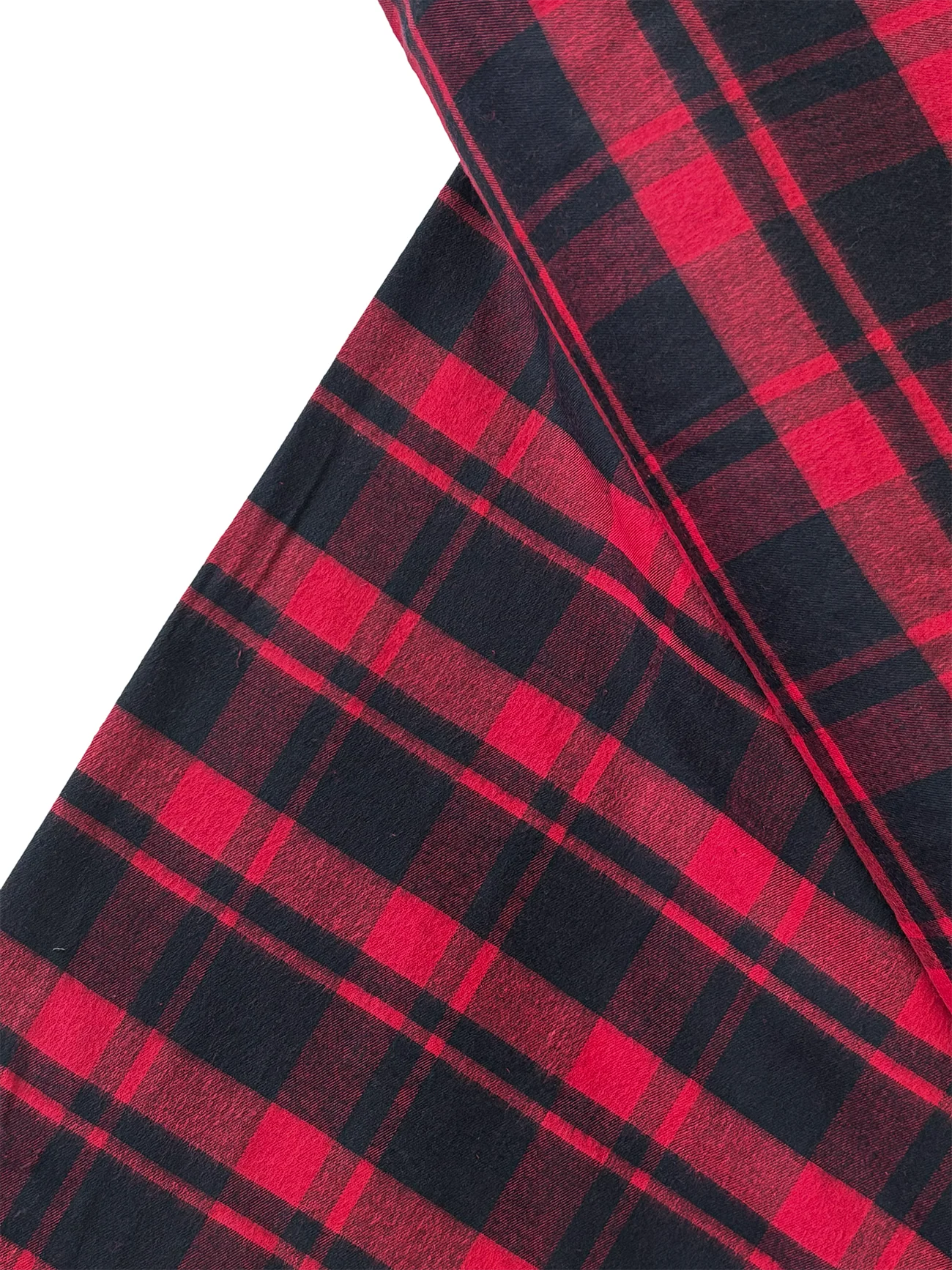 Flanel Doku Ekose Kumaş Kırmızı 