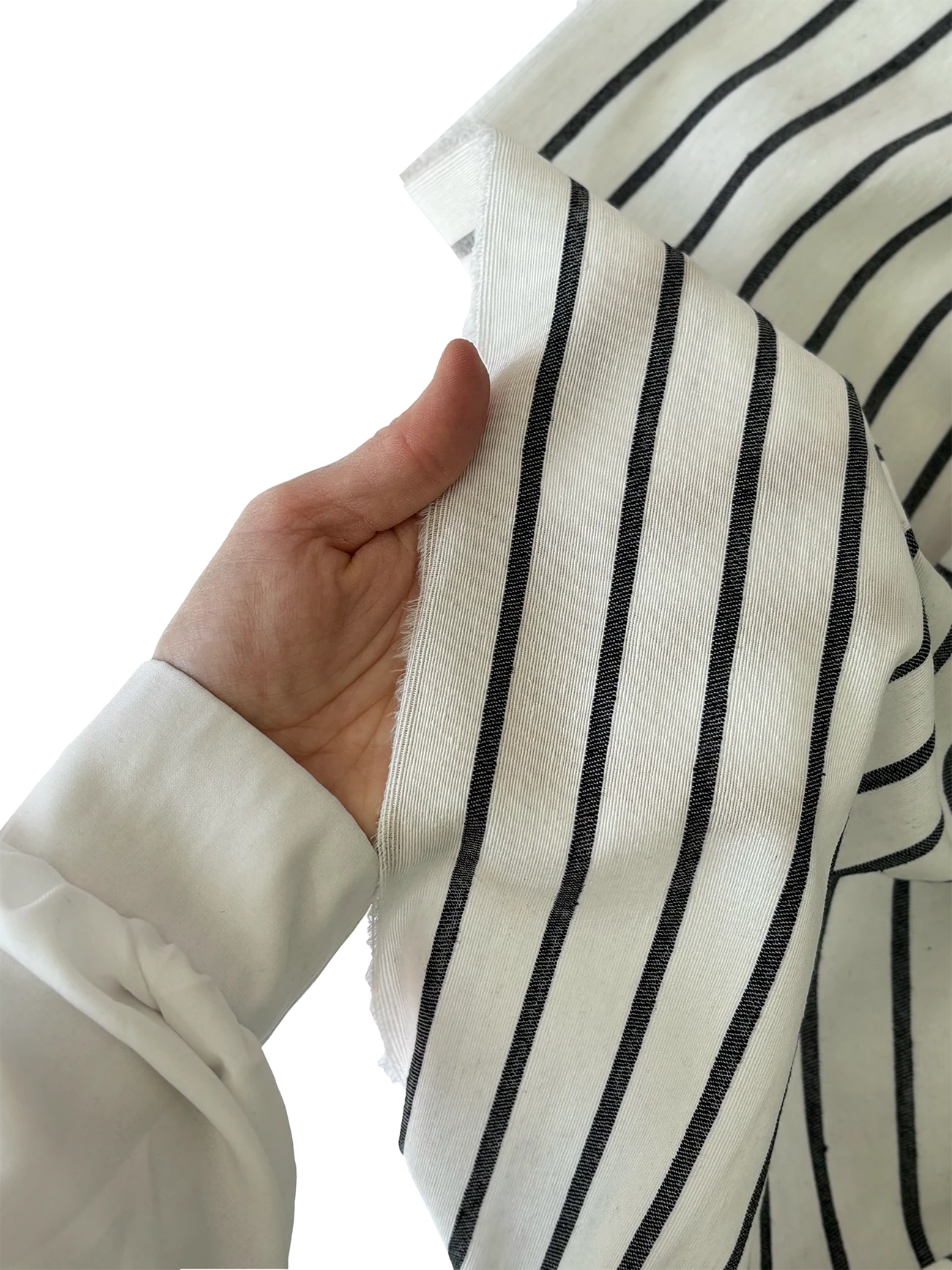 Alaçatı Keteni Kumaş Siyah Çizgili 