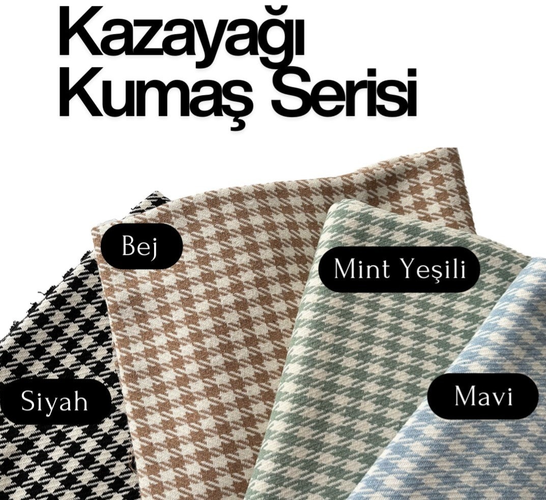 Şanel Kumaş Kazayağı Serisi  - Siyah