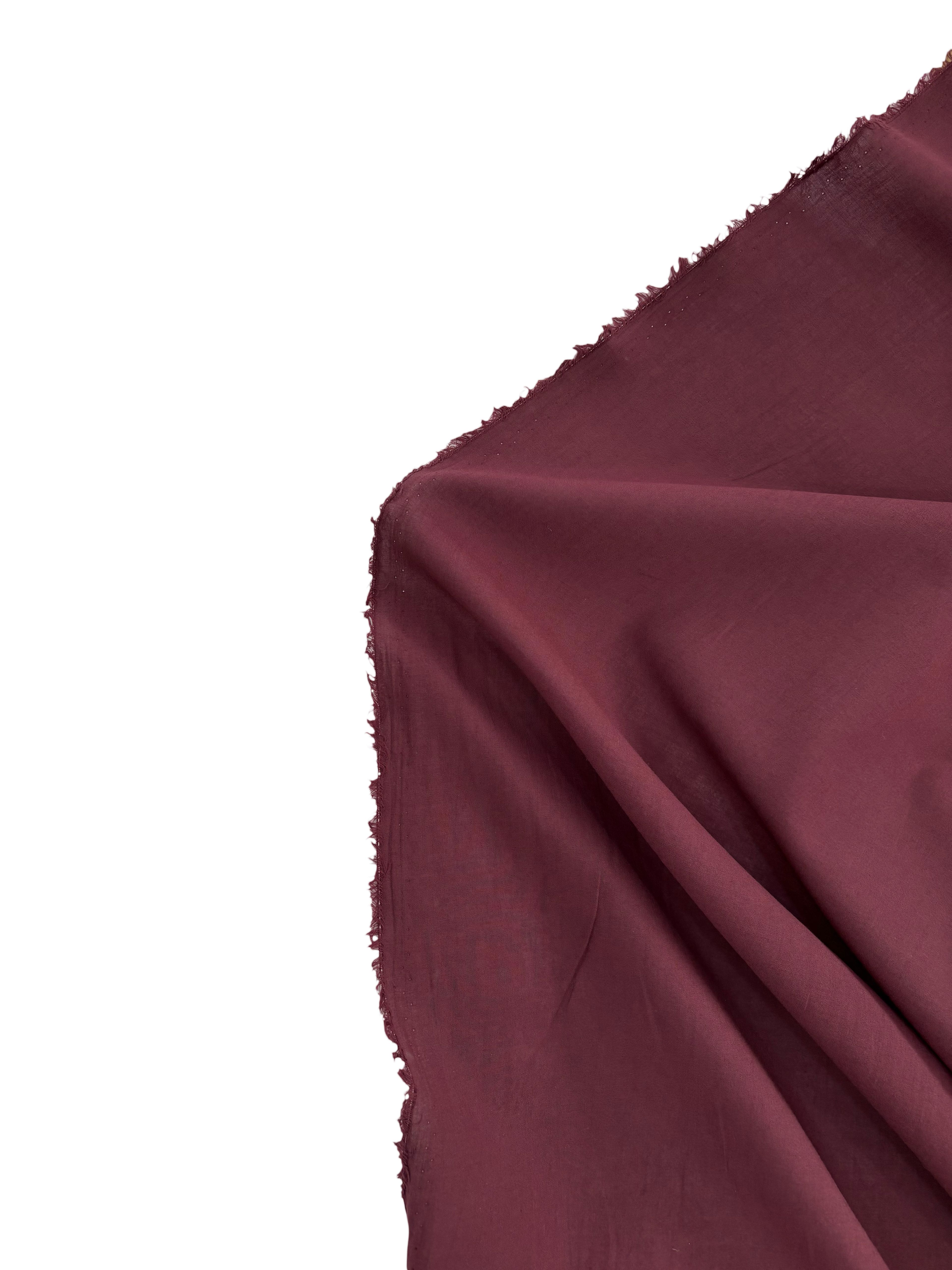 %100 Pamuk Vual Kumaş Soft Bordo 