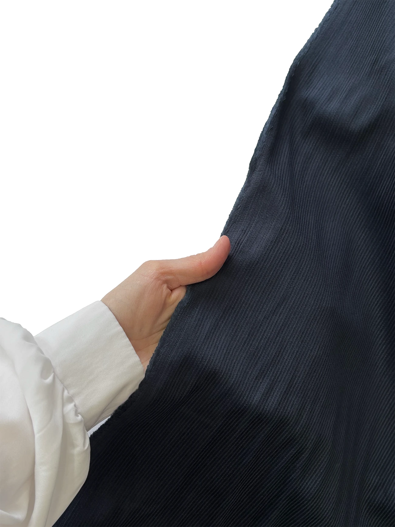 %100 Pamuk Fitilli Kadife Kumaş Lacivert