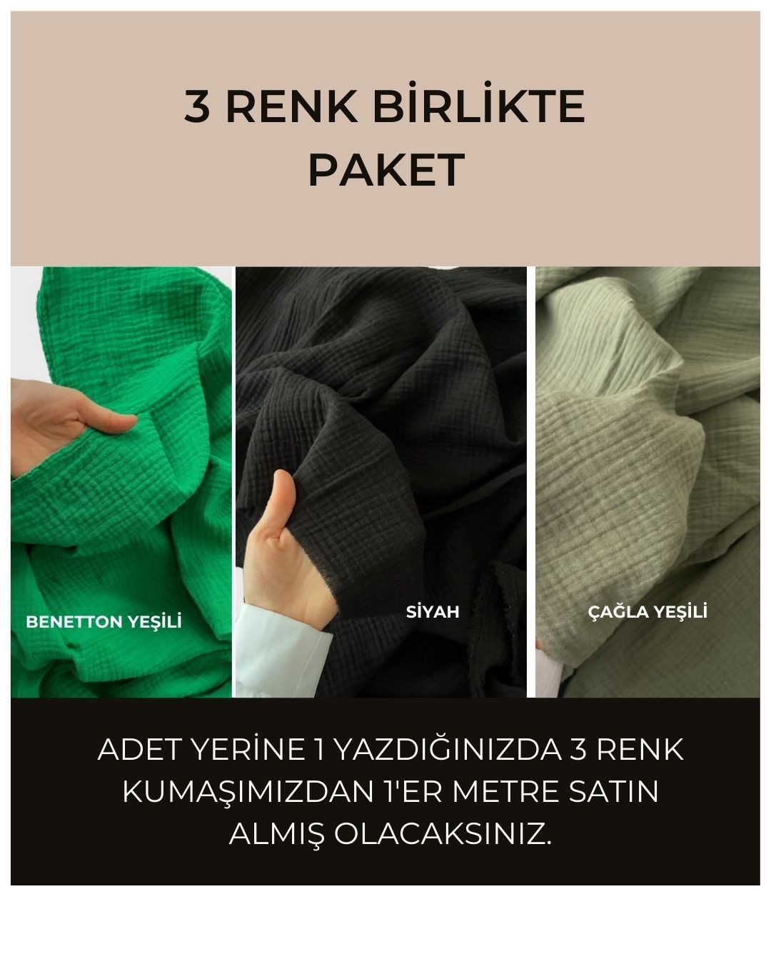%100 Pamuk Bürümcük Müslin Paket 