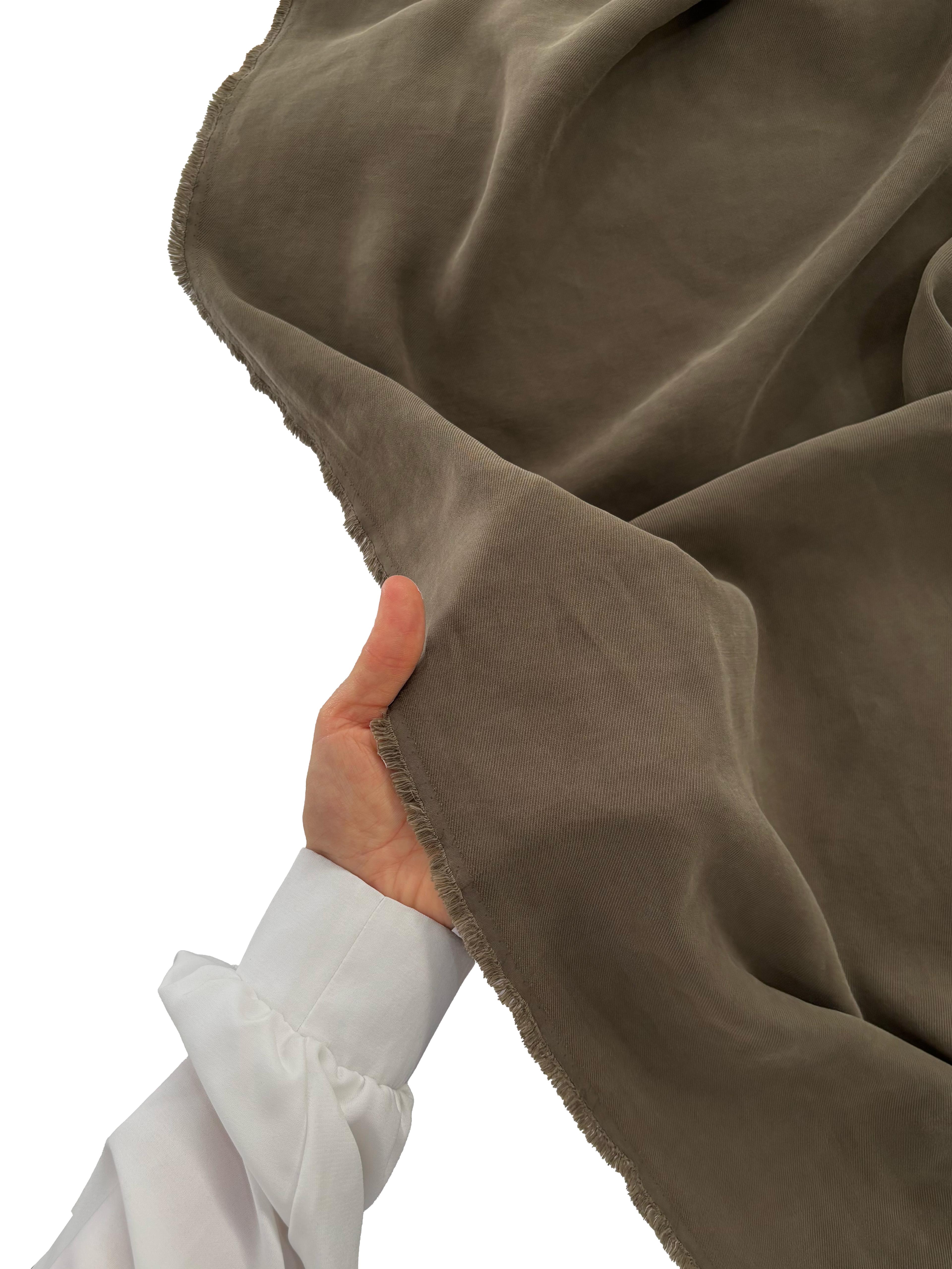 Taşlanmış Modal - Polyester Haki