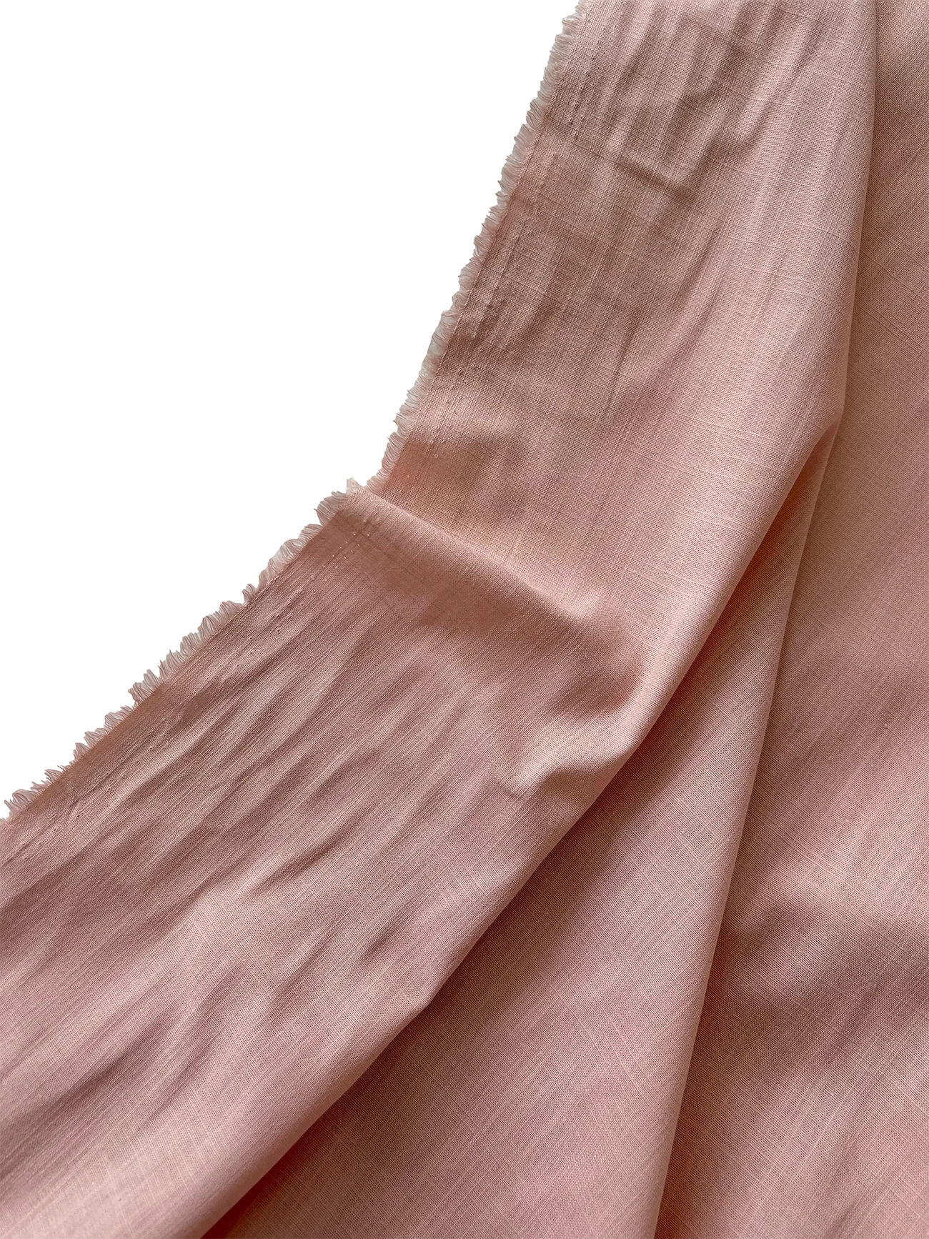  SON 2,5 MT Flamlı Pamuk Keten Kumaş Pudra