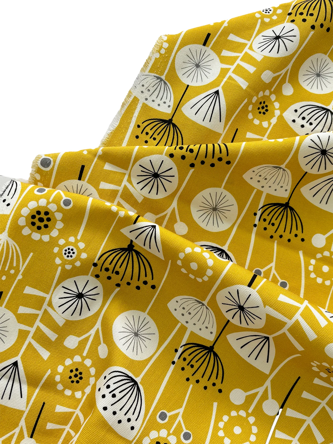 %100 Pamuk Çiçek Desenli Kanvas Kumaş Serisi 