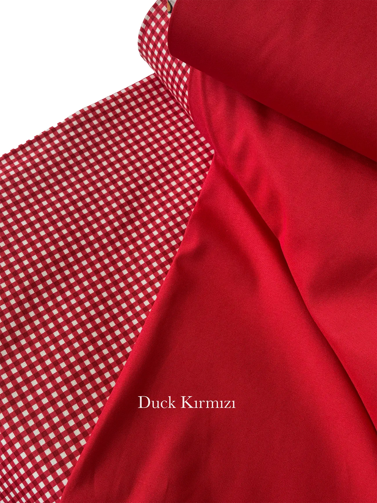 Duck Kumaş Pötikare Kırmızı