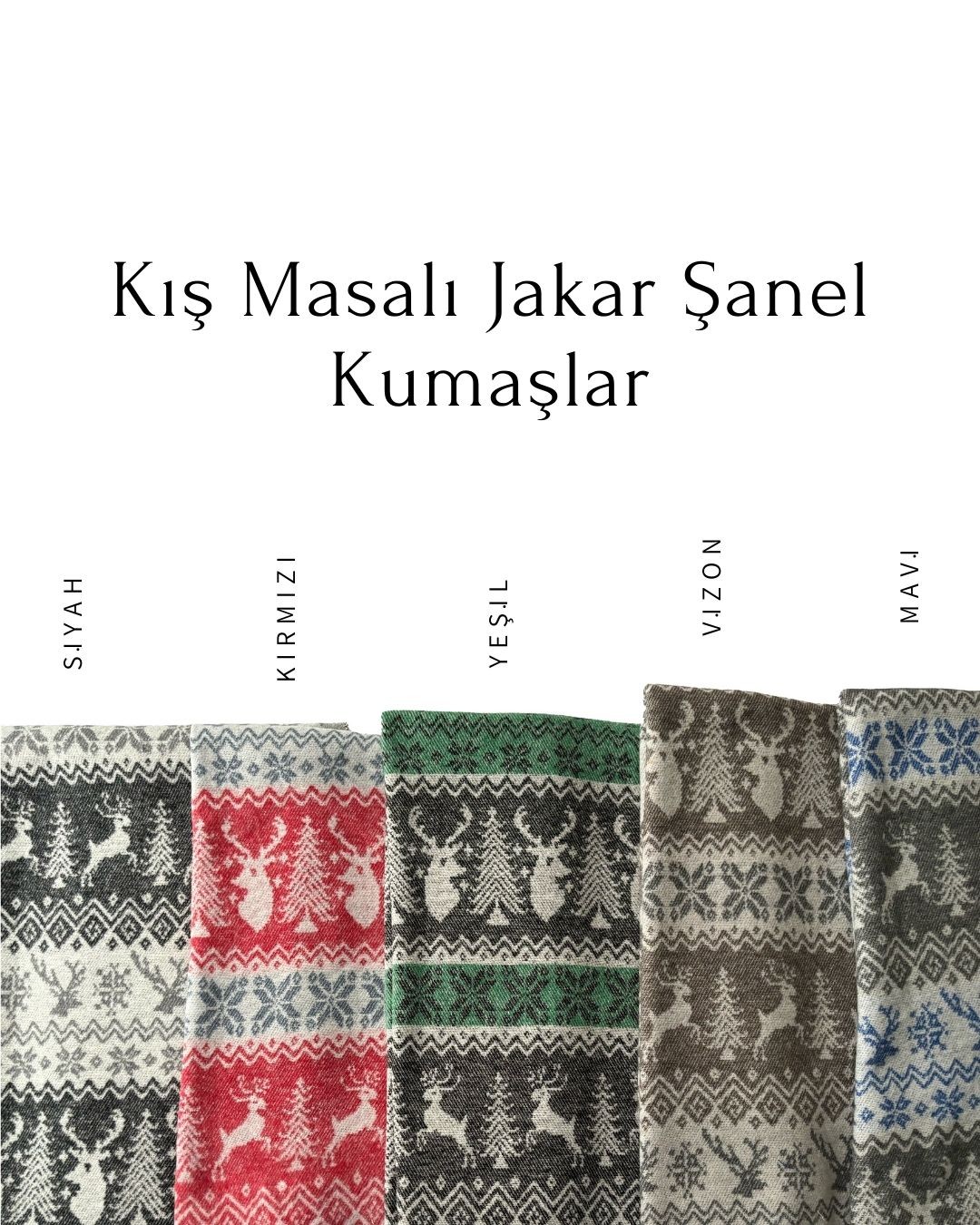 Jakar Şanel Kumaş Kış Masalı Serisi  - Siyah