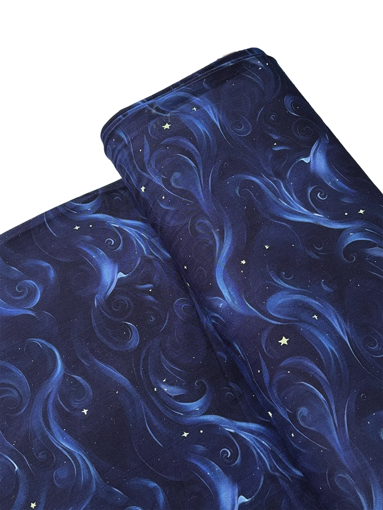 %100 Pamuk Gece Desenli Kanvas Kumaş 