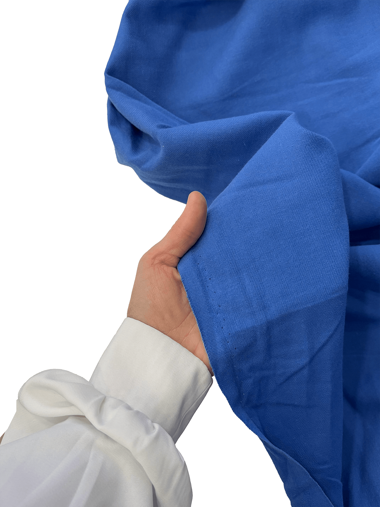 %100 Pamuk Flanel Pazen Kumaş  - Mavi